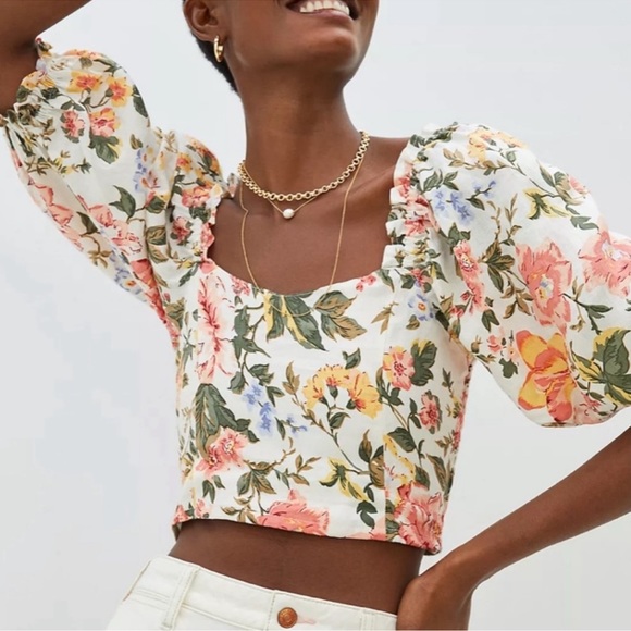 Faithfull the Brand Tops - Faithfull the Brand floral linen top